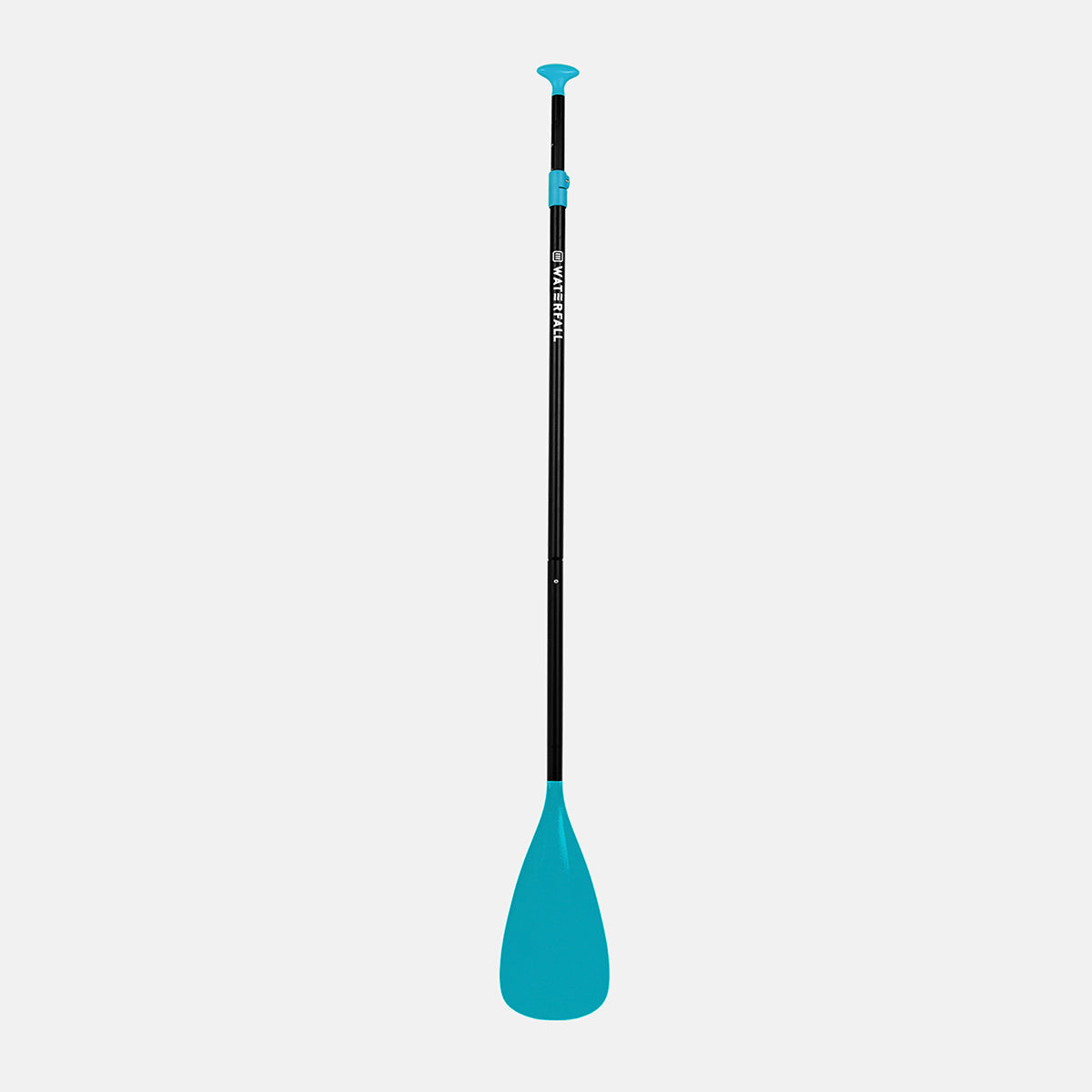3-piece adjustable paddle with blue blade and black aluminum shaft with cyan top