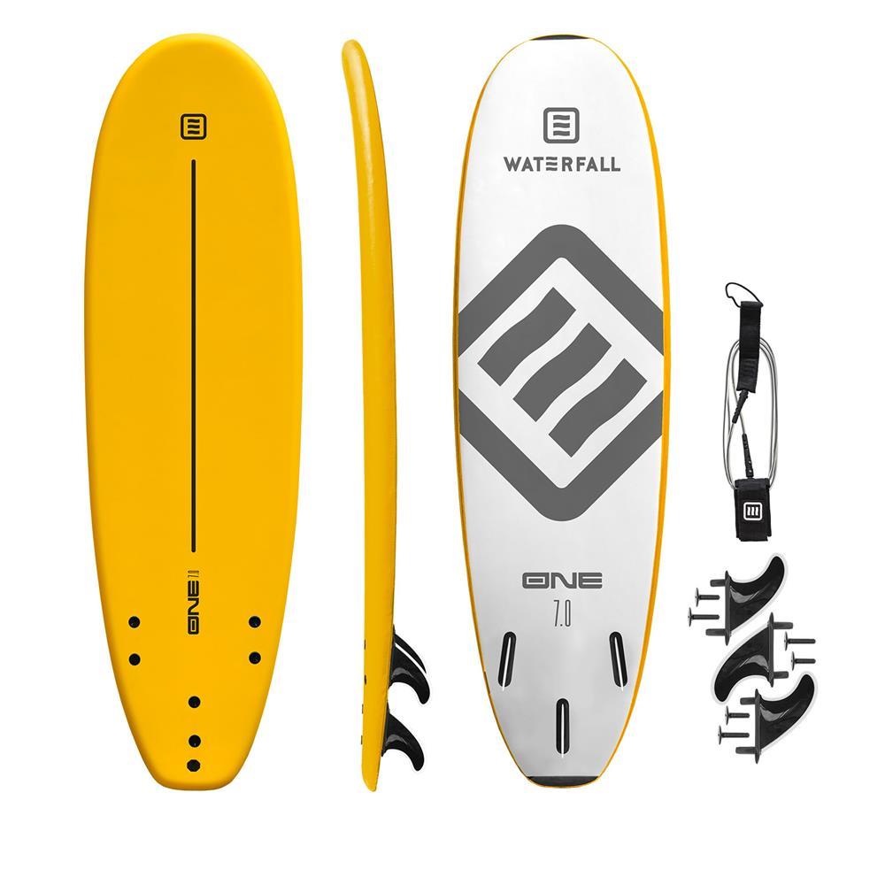 Surfboard Waterfall One 7″ Yellow