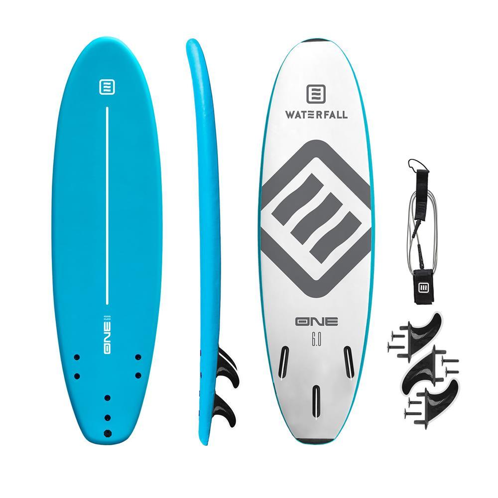 Surfboard Waterfall One 6" Blue