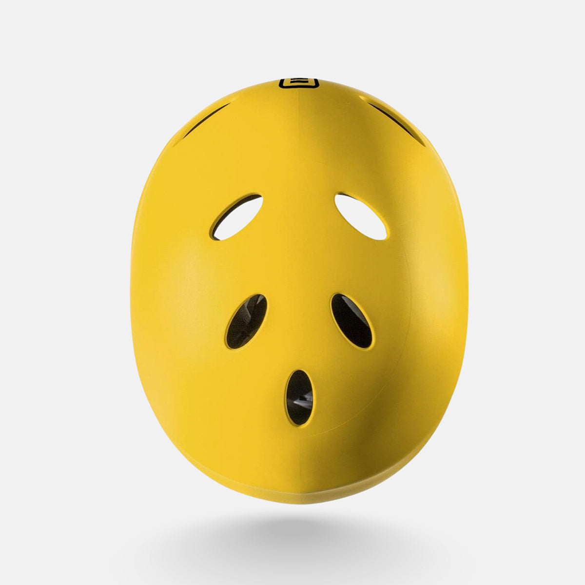 Yellow helmet top shell with oval ventilation holes