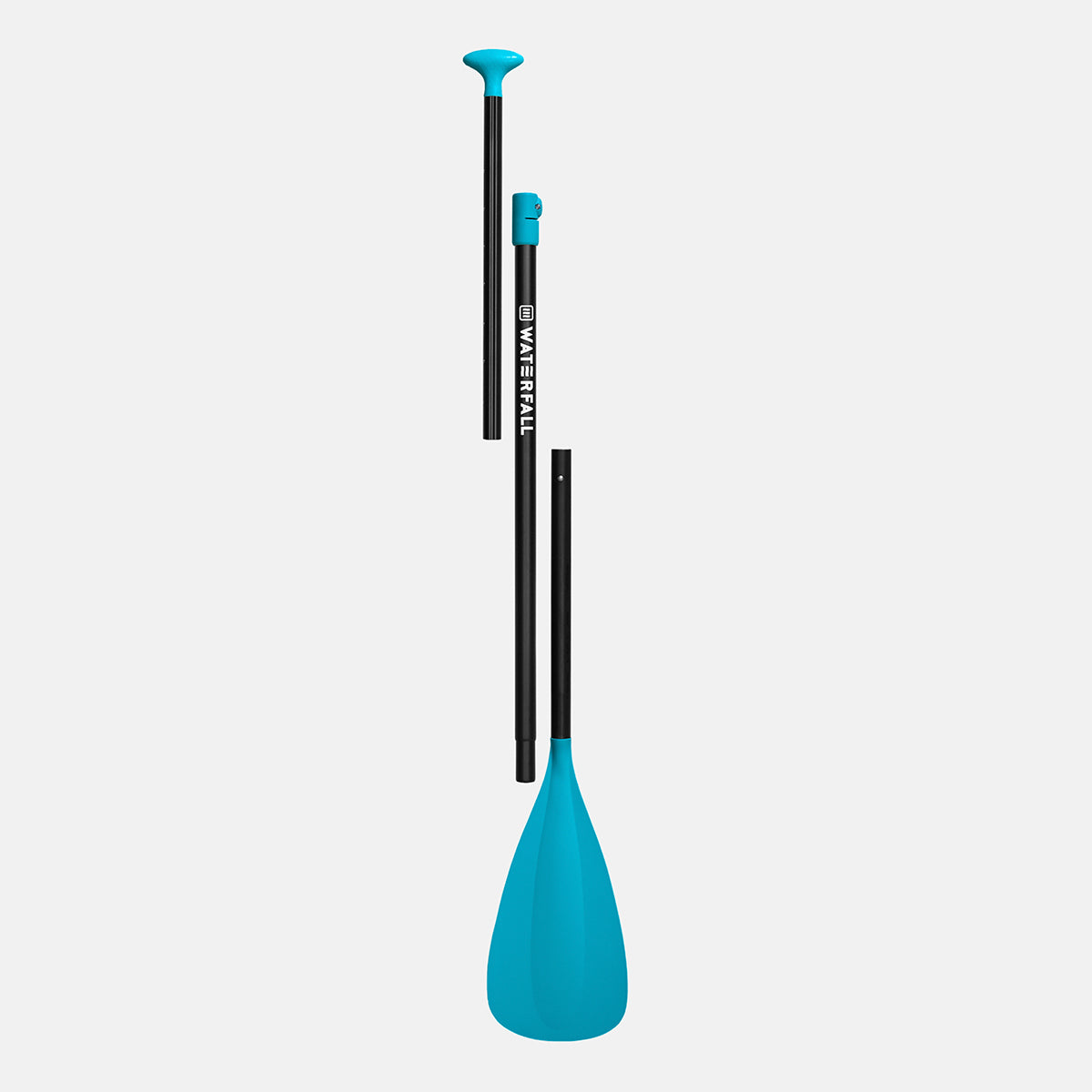 3-piece adjustable paddle with blue blade and black aluminum shaft