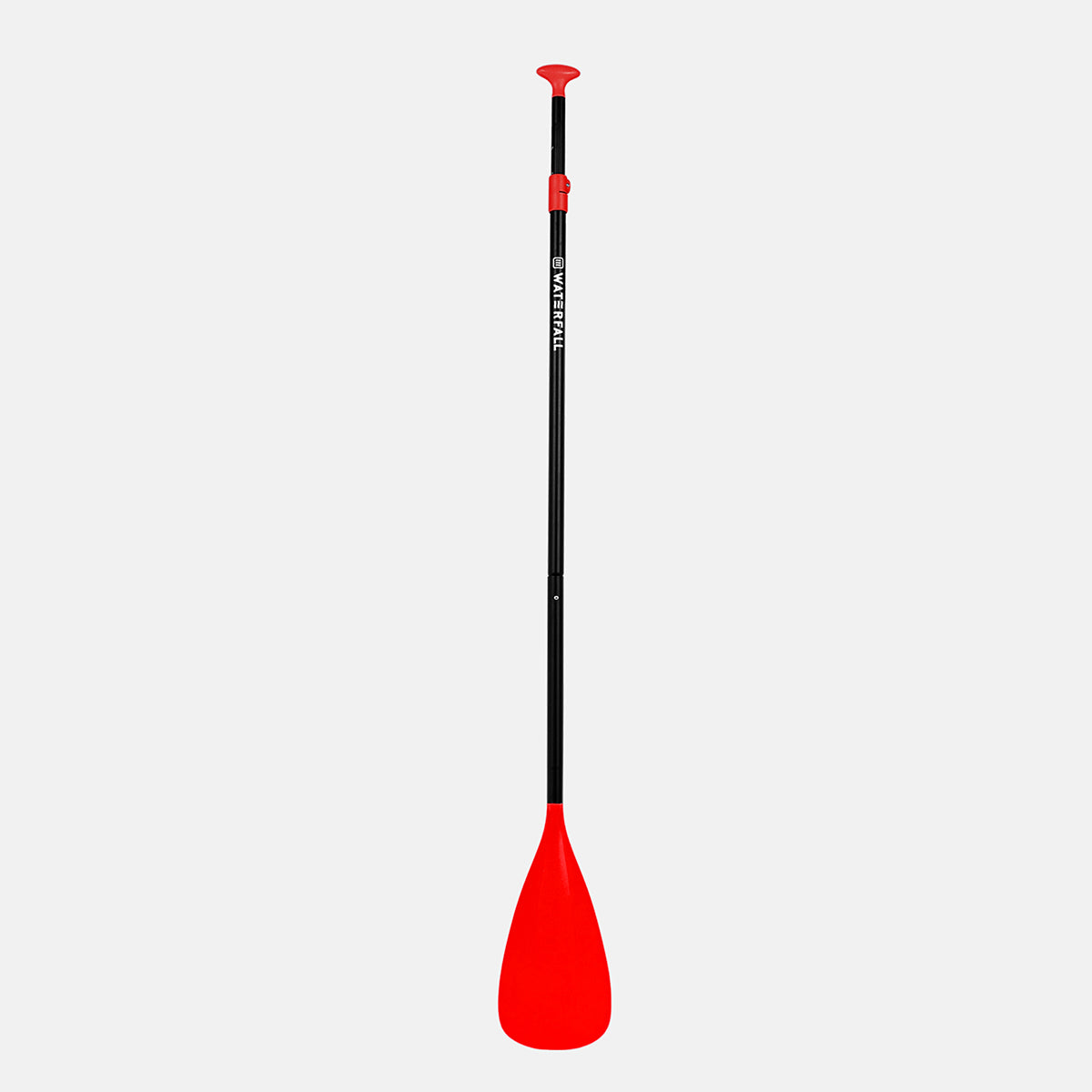 3-piece adjustable paddle with red blade and black aluminum shaft